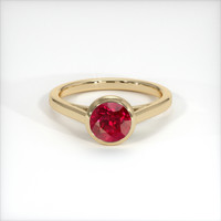 1.51 Ct. Purplish Red Ruby Ring, 10K Yellow Gold 1
