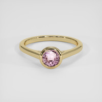 0.94 Ct. Pink Sapphire Ring, 14K Yellow Gold 1