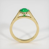 0.89 Ct. Emerald Ring, 18K Yellow Gold 3