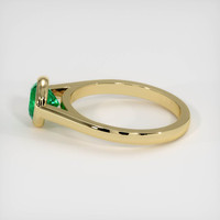 0.89 Ct. Emerald Ring, 18K Yellow Gold 4