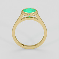 1.00 Ct. Emerald Ring, 18K Yellow Gold 3