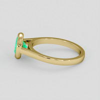 1.00 Ct. Emerald Ring, 18K Yellow Gold 4