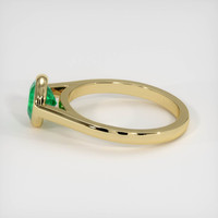 0.99 Ct. Emerald Ring, 18K Yellow Gold 4