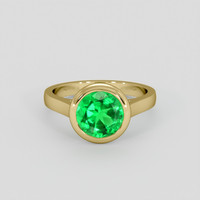 0.93 Ct. Emerald Ring, 18K Yellow Gold 1