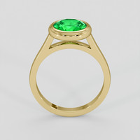 0.93 Ct. Emerald Ring, 18K Yellow Gold 3