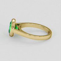 0.93 Ct. Emerald Ring, 18K Yellow Gold 4
