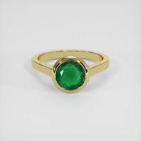 1.32 Ct. Emerald Ring, 18K Yellow Gold 1