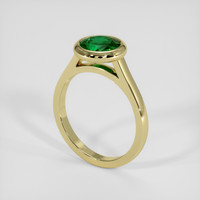 1.32 Ct. Emerald Ring, 18K Yellow Gold 2