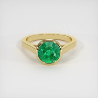 1.89 Ct. Emerald Ring, 18K Yellow Gold 1