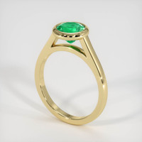 1.02 Ct. Emerald Ring, 18K Yellow Gold 2