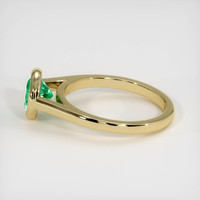 1.02 Ct. Emerald Ring, 18K Yellow Gold 4