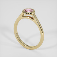 0.94 Ct. Pink Sapphire Ring, 18K Yellow Gold 2