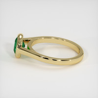 0.74 Ct. Emerald Ring, 18K Yellow Gold 4