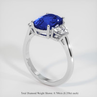 4.43 Ct. Sapphire Ring, Platinum 950 2