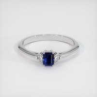0.71 Ct. Blue Sapphire Ring, Platinum 950 1