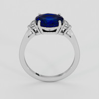3.06 Ct. Blue Sapphire Ring, Platinum 950 3