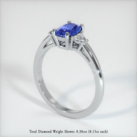 1.28 Ct. Sapphire Ring, Platinum 950 2