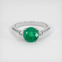 1.29 Ct. Emerald Ring, Platinum 950 1