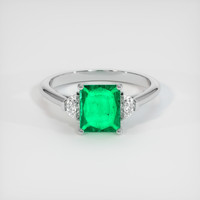 1.18 Ct. Emerald Ring, Platinum 950 1