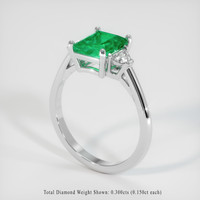 1.18 Ct. Emerald Ring, Platinum 950 2