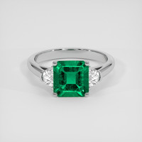 1.24 Ct. Emerald Ring, Platinum 950 1