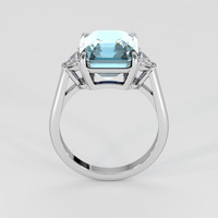 5.85 Ct. Blue Aquamarine Ring, Platinum 950 3