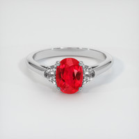 1.42 Ct. Ruby Ring, Platinum 950 1