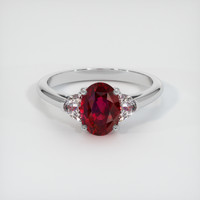 2.44 Ct. Ruby Ring, Platinum 950 1