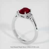 2.44 Ct. Ruby Ring, Platinum 950 2