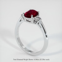 2.02 Ct. Ruby Ring, Platinum 950 2