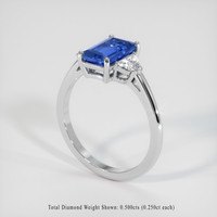 2.57 Ct. Sapphire Ring, Platinum 950 2