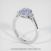 3.27 Ct. Bluish Purple Sapphire Ring, Platinum 950 2