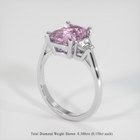 2.10 Ct. Pink Sapphire Ring, Platinum 950 2