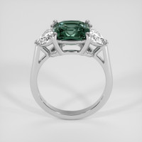 4.58 Ct. Bluish Green Sapphire Ring, Platinum 950 3