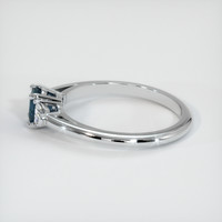 0.61 Ct. Greenish Blue Sapphire Ring, Platinum 950 4