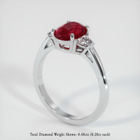 1.88 Ct. Ruby Ring, Platinum 950 2