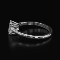 0.78 Ct. White Sapphire Ring, Platinum 950 4