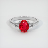 1.22 Ct. Ruby Ring, 10K White Gold 1