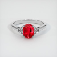 1.44 Ct. Ruby Ring, 10K White Gold 1