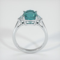 4.50 Ct. Bluish Green Sapphire Ring, 10K White Gold 3