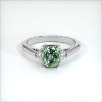 2.78 Ct. Green Sapphire Ring, 10K White Gold 1