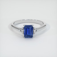 1.20 Ct. Sapphire Ring, 14K White Gold 1