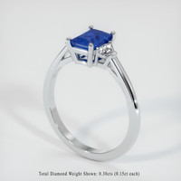 1.20 Ct. Sapphire Ring, 14K White Gold 2