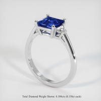 2.19 Ct. Sapphire Ring, 14K White Gold 2