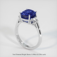 5.69 Ct. Sapphire Ring, 14K White Gold 2