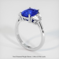 4.59 Ct. Sapphire Ring, 14K White Gold 2