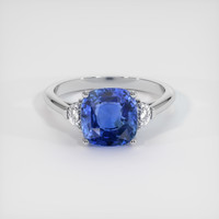 4.04 Ct. Sapphire Ring, 14K White Gold 1