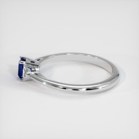 0.71 Ct. Blue Sapphire Ring, 14K White Gold 4
