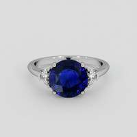 3.06 Ct. Blue Sapphire Ring, 14K White Gold 1