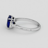 3.06 Ct. Blue Sapphire Ring, 14K White Gold 4